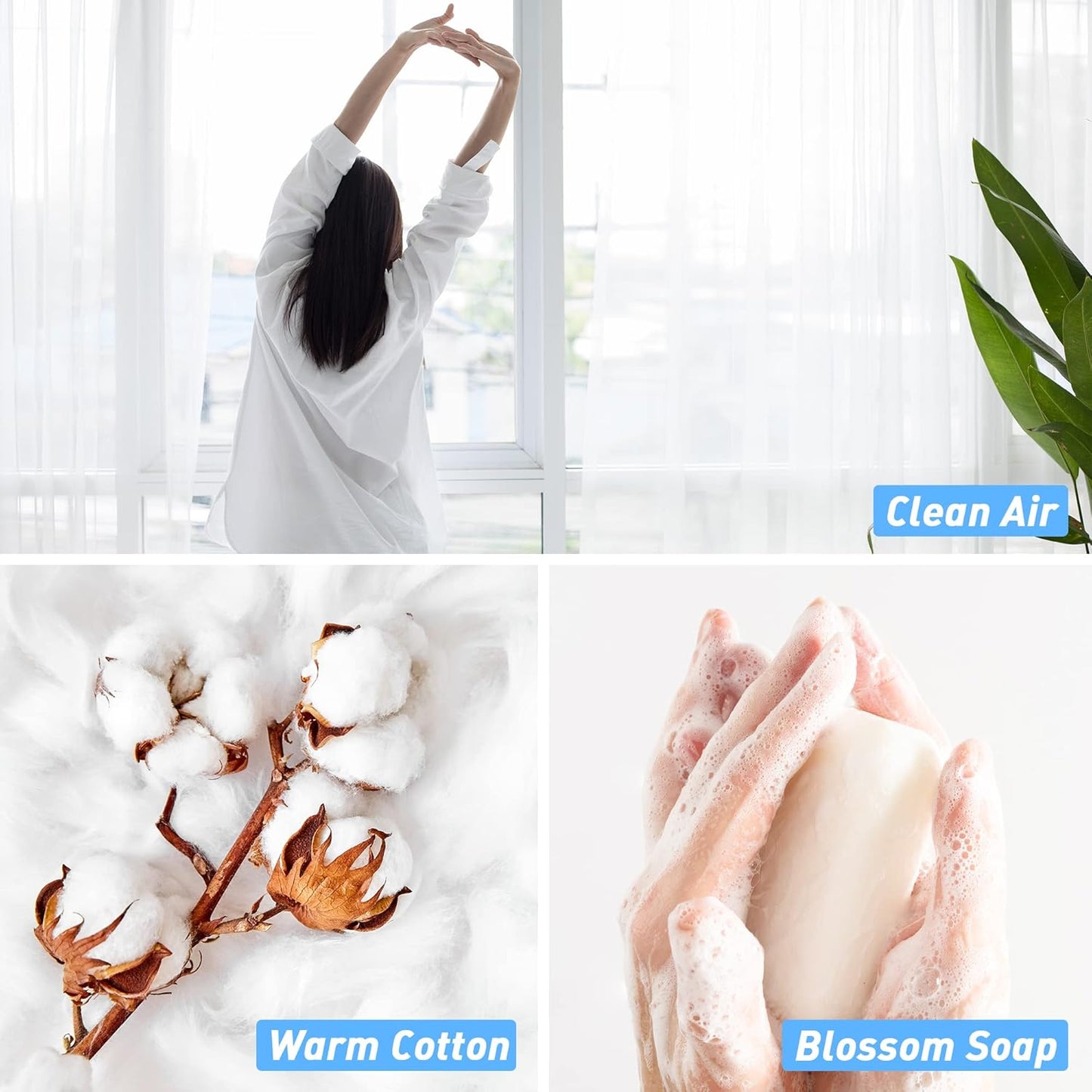 Clean Fragrance Oil, Essential Scented Oils for Diffuser for Home, Premium Soap Candle Making Scents, Aromatherapy Oils Collection for Laundry, Humidifiers, Fresh Scents for Spring Summer